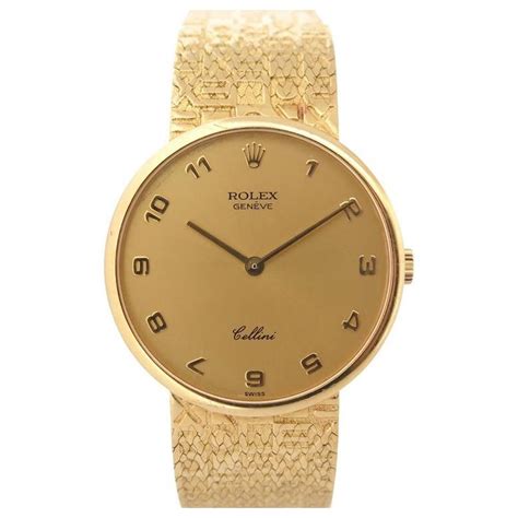 rolex cellini vintage 1970 oro giallo bracciale